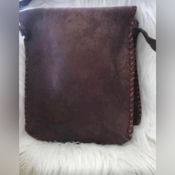 Retro Vintage Genuine Leather Handbag 
Handmade; ITALY - Picture 3 of 5